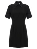 Black Viscose Short Dress
