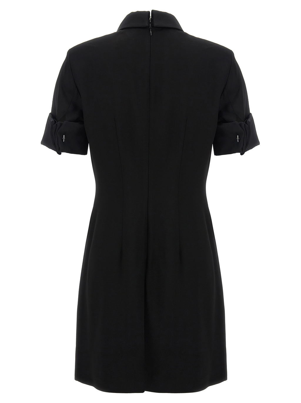 Black Viscose Short Dress
