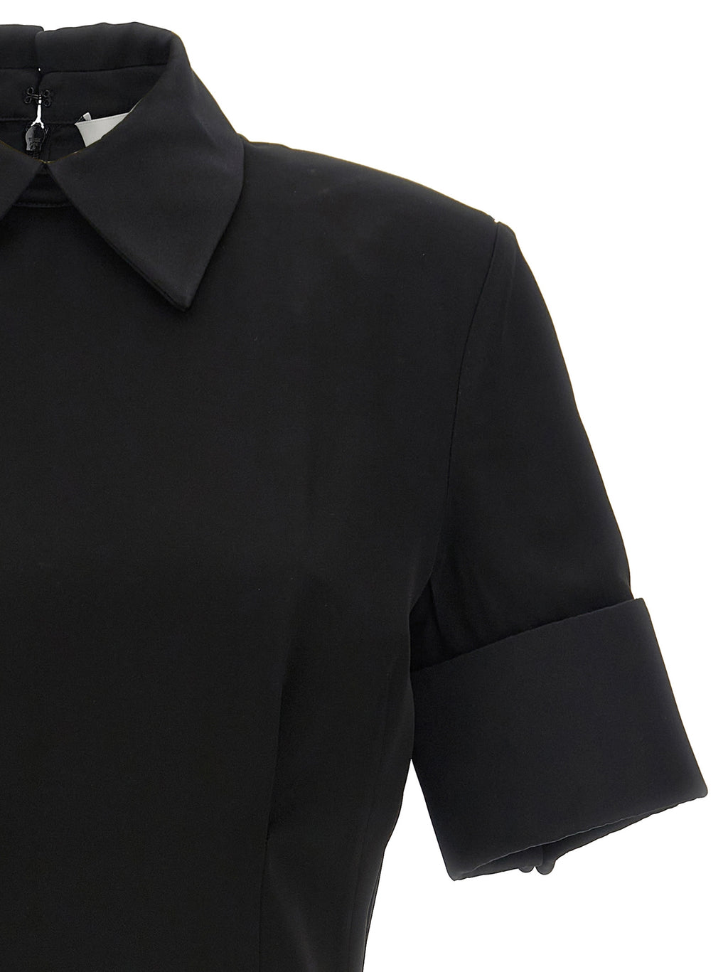 Black Viscose Short Dress