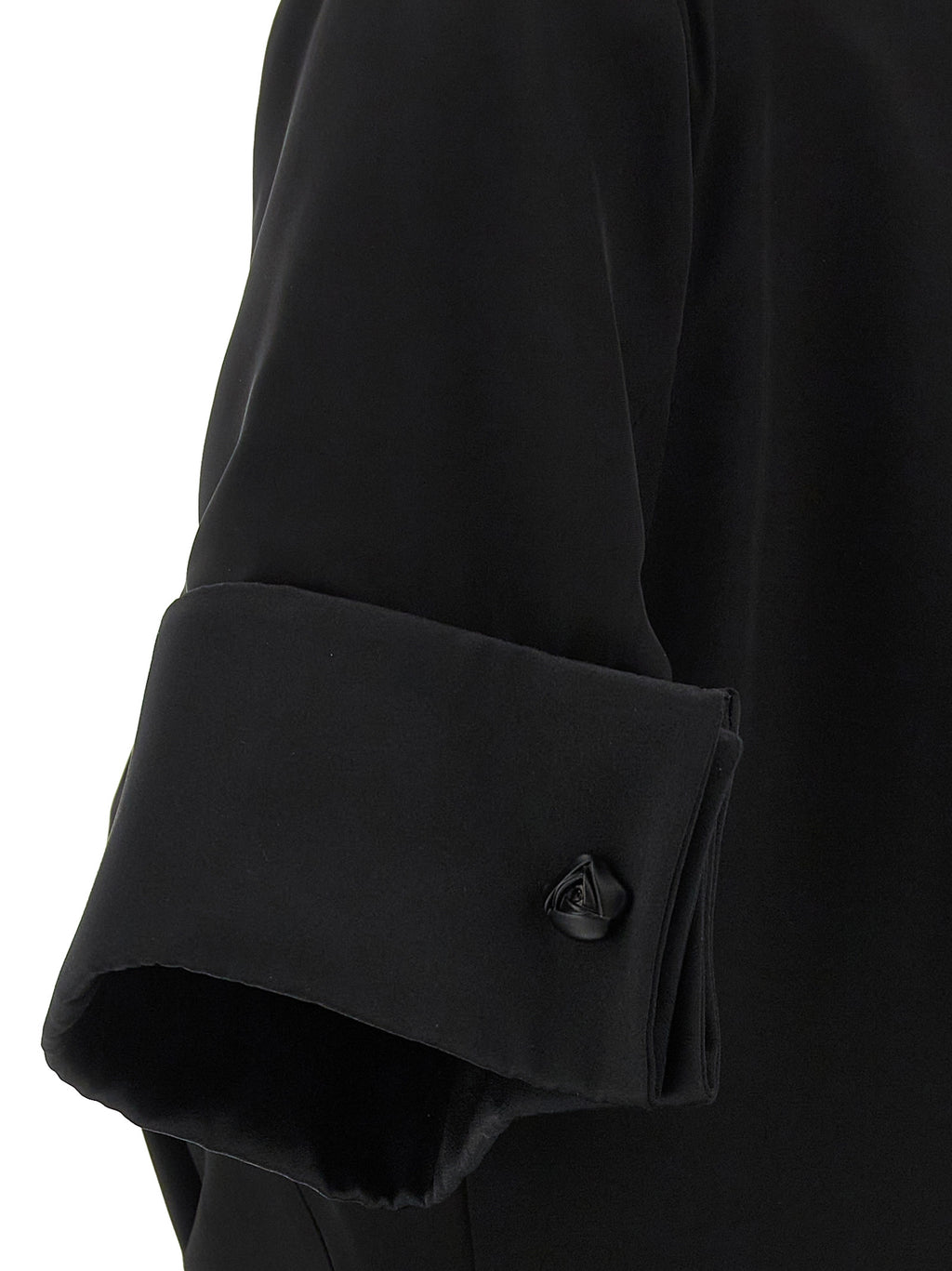 Black Viscose Short Dress