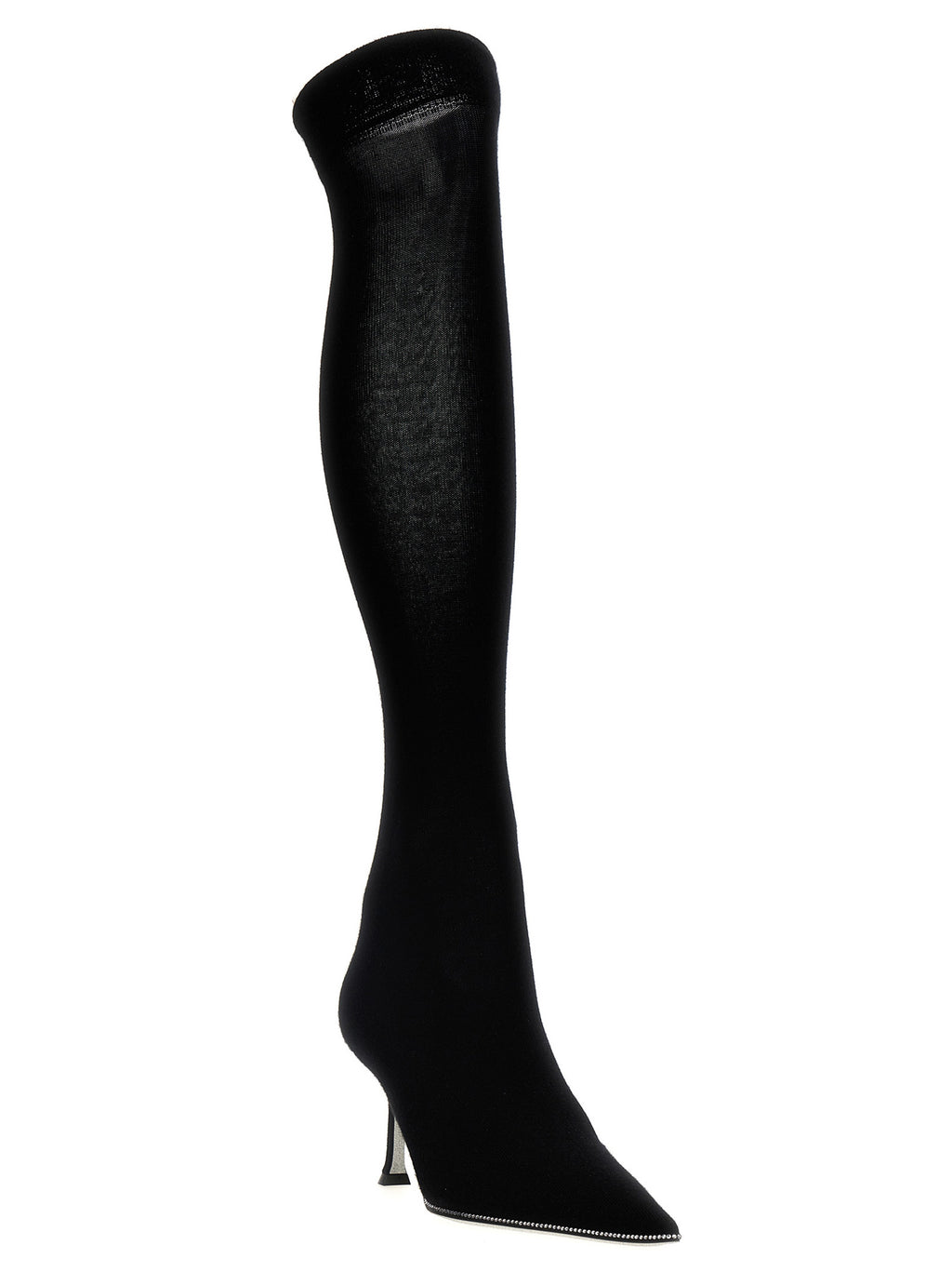 Black Leather Over The Knee