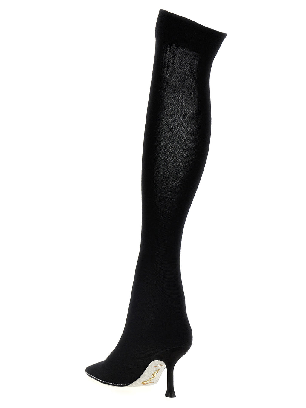 Black Leather Over The Knee