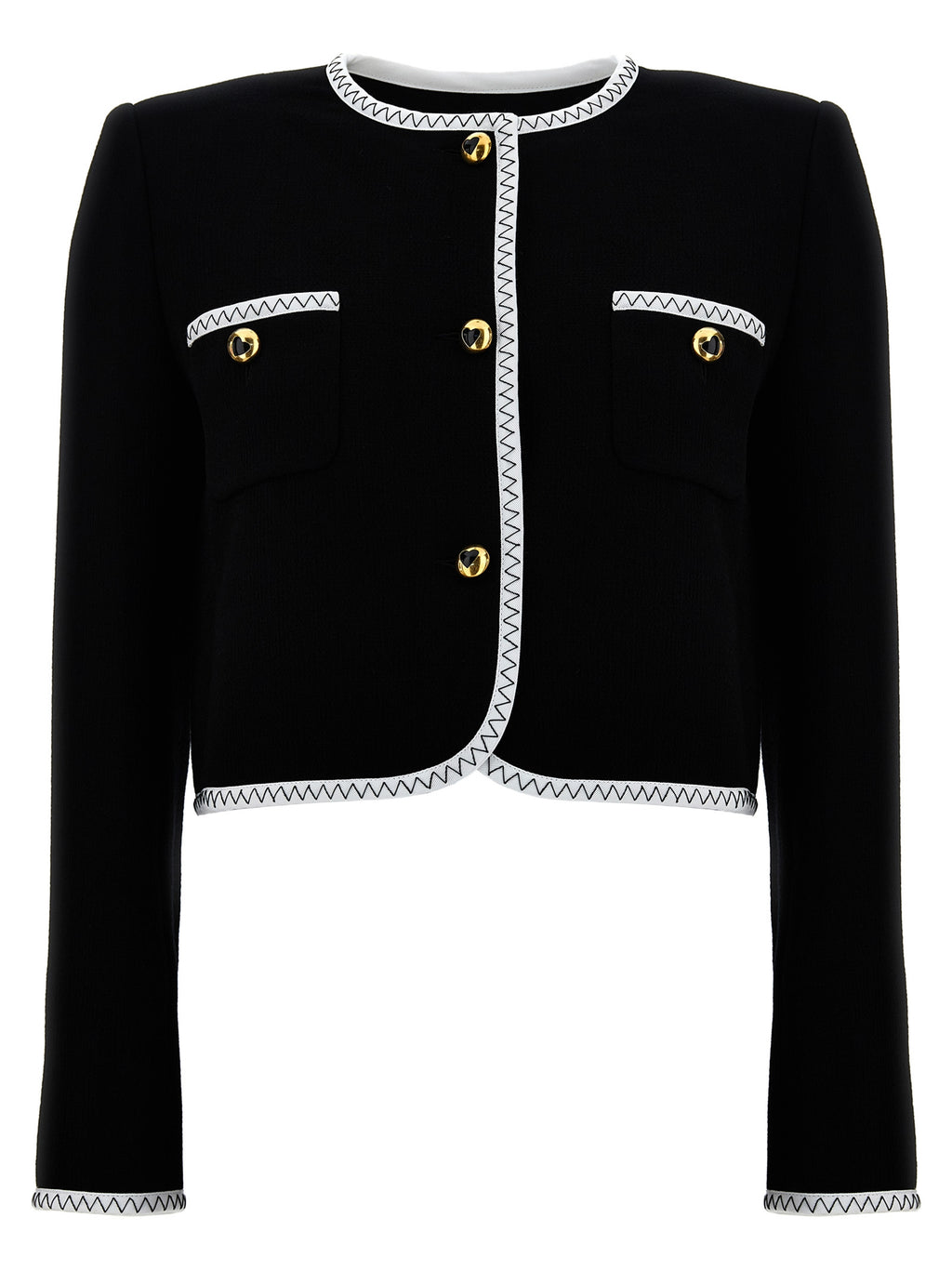Bicolor Viscose Full-Length Jacket