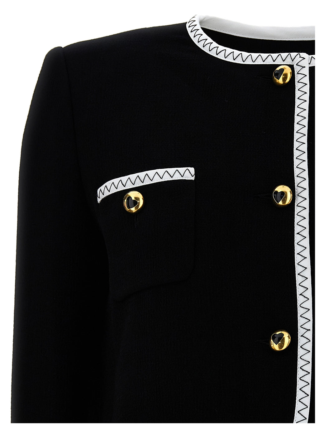 Bicolor Viscose Full-Length Jacket