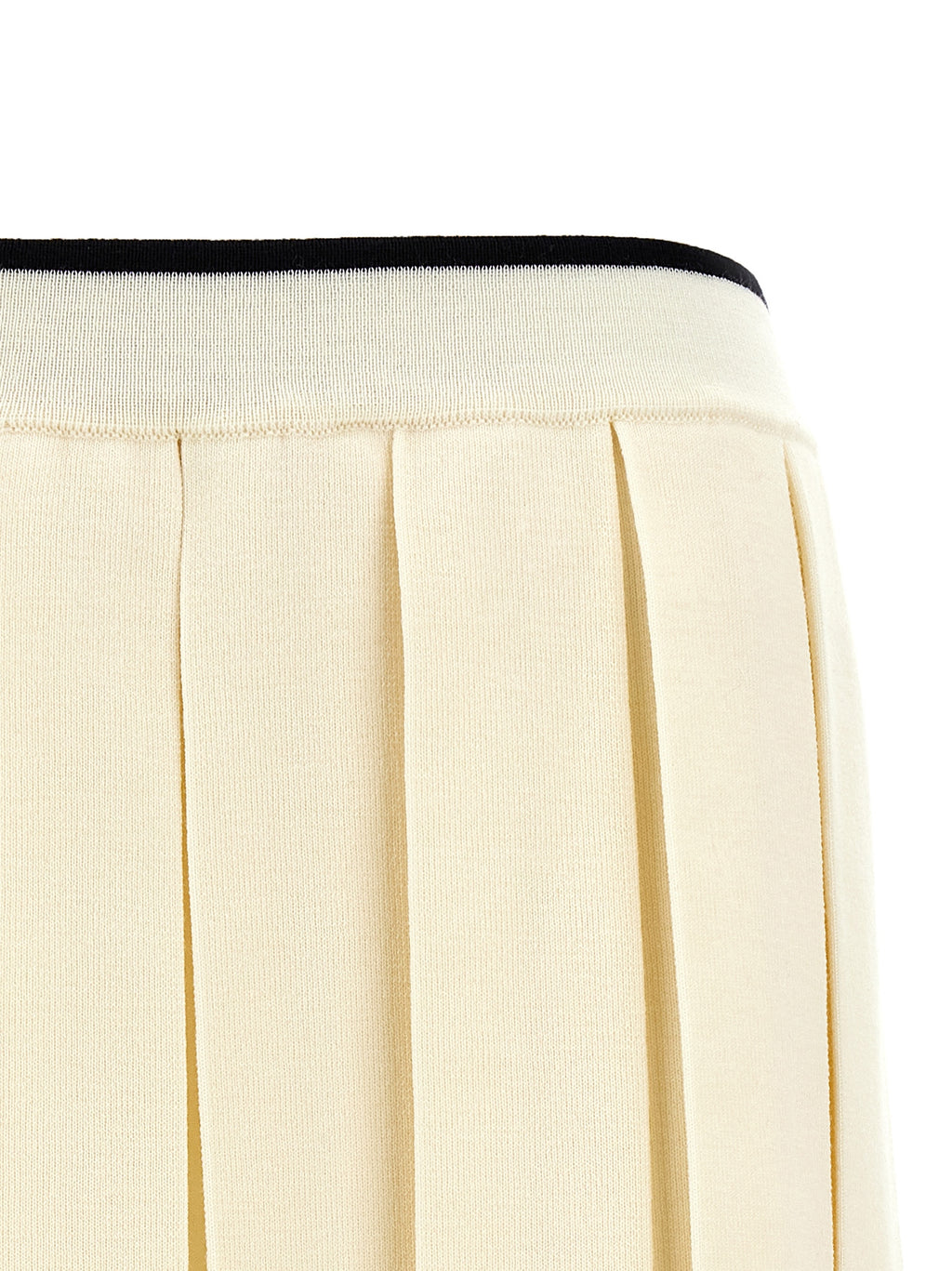 White Virgin Wool Long Skirt