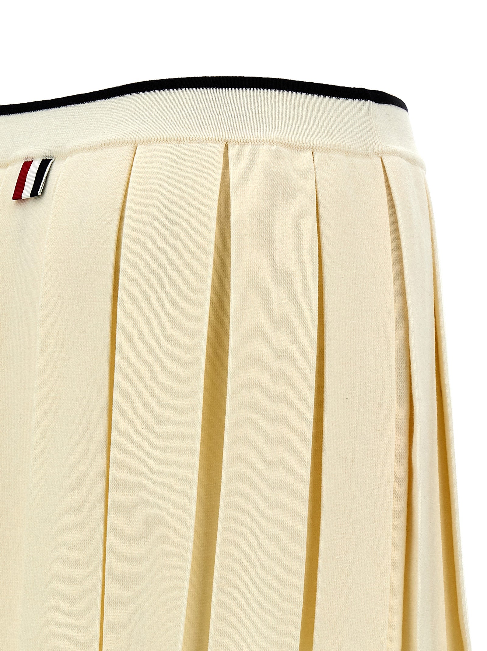 White Virgin Wool Long Skirt
