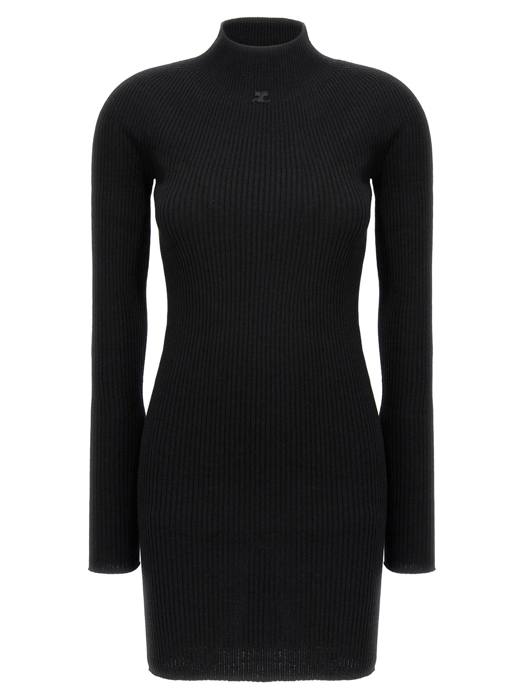 Black Cotton Short Dress