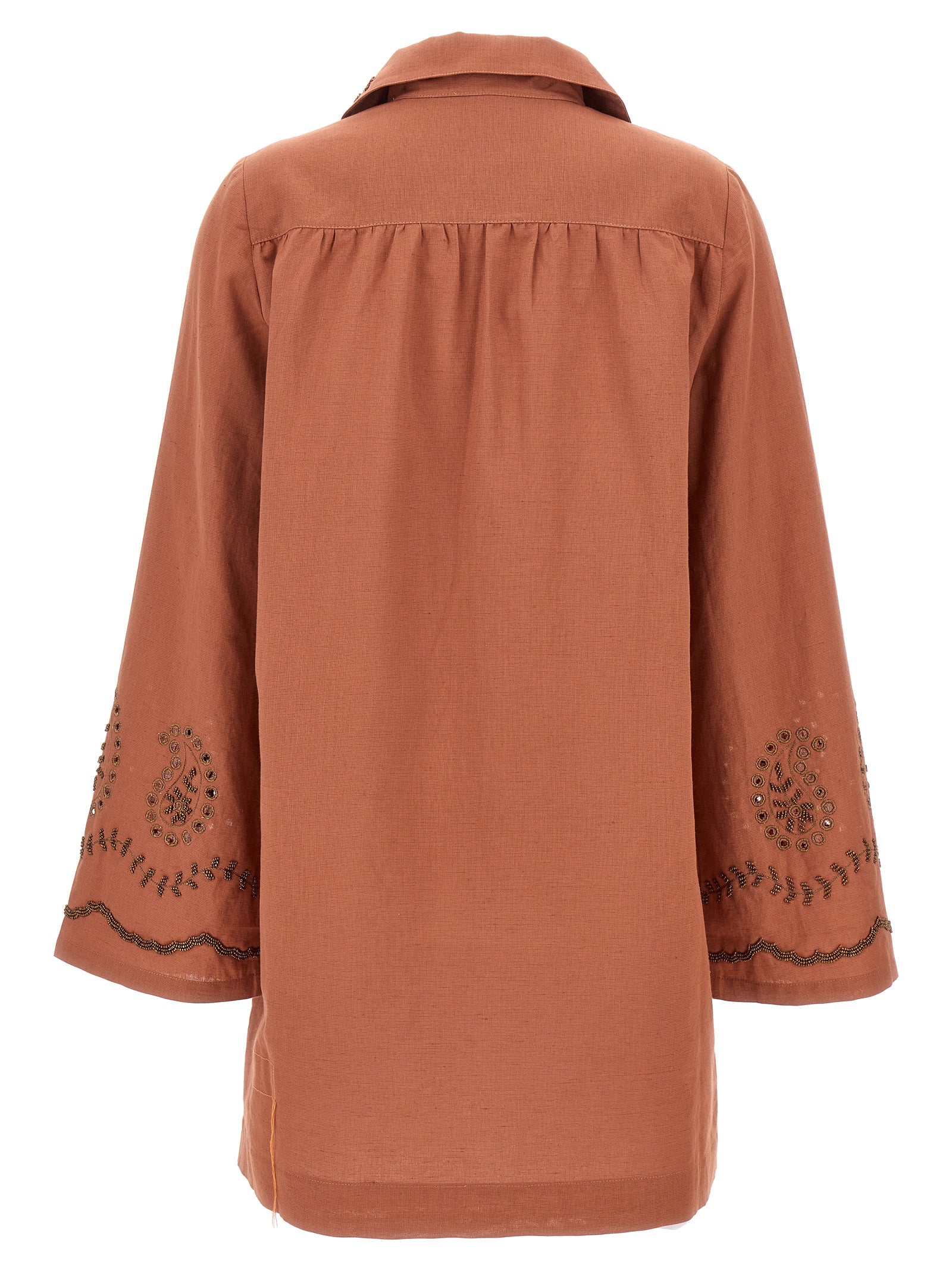 Bordeaux Cotton Short Dress