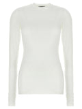 White Polyester Long Sleeve T-Shirt