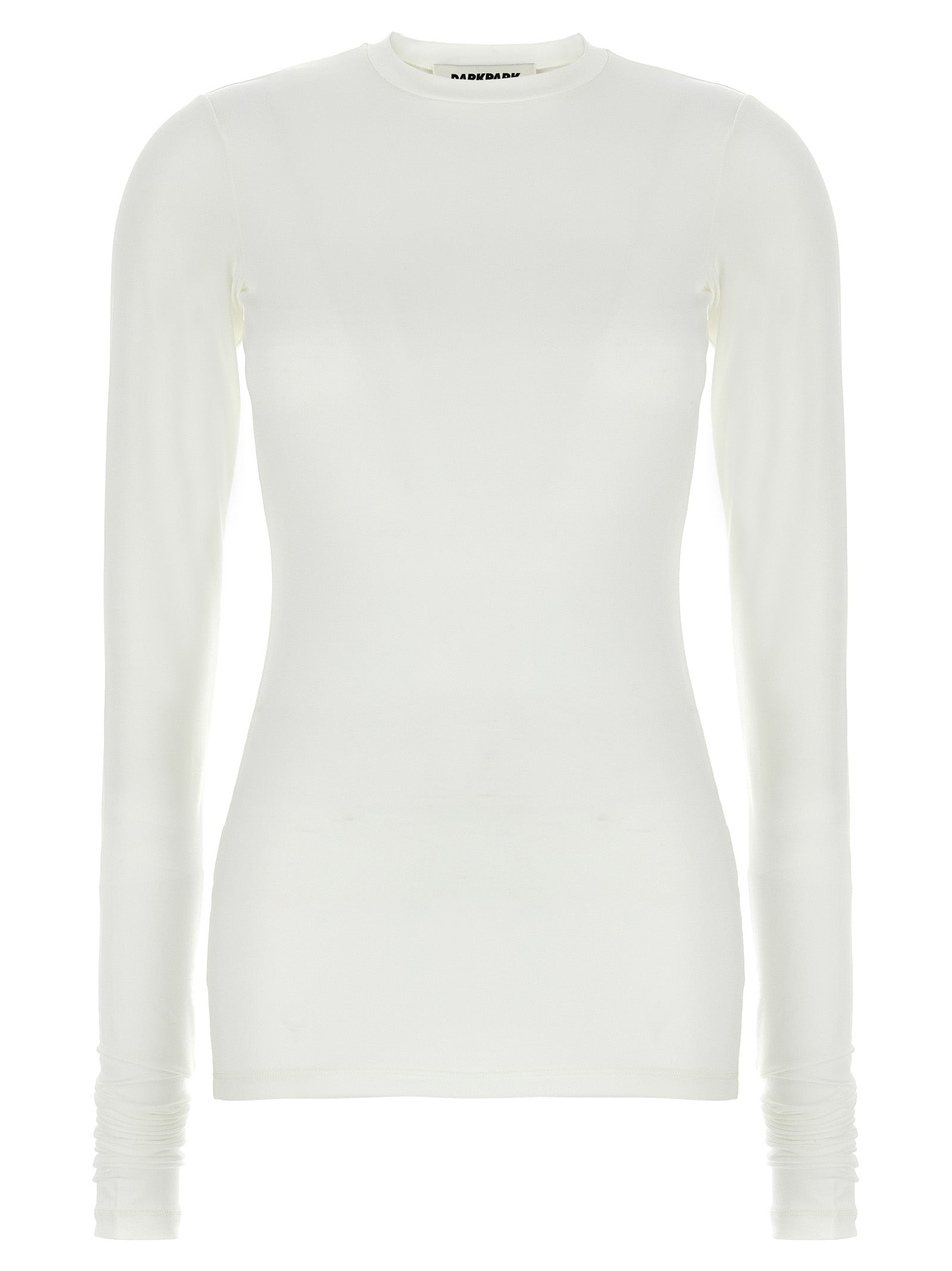 White Polyester Long Sleeve T-Shirt