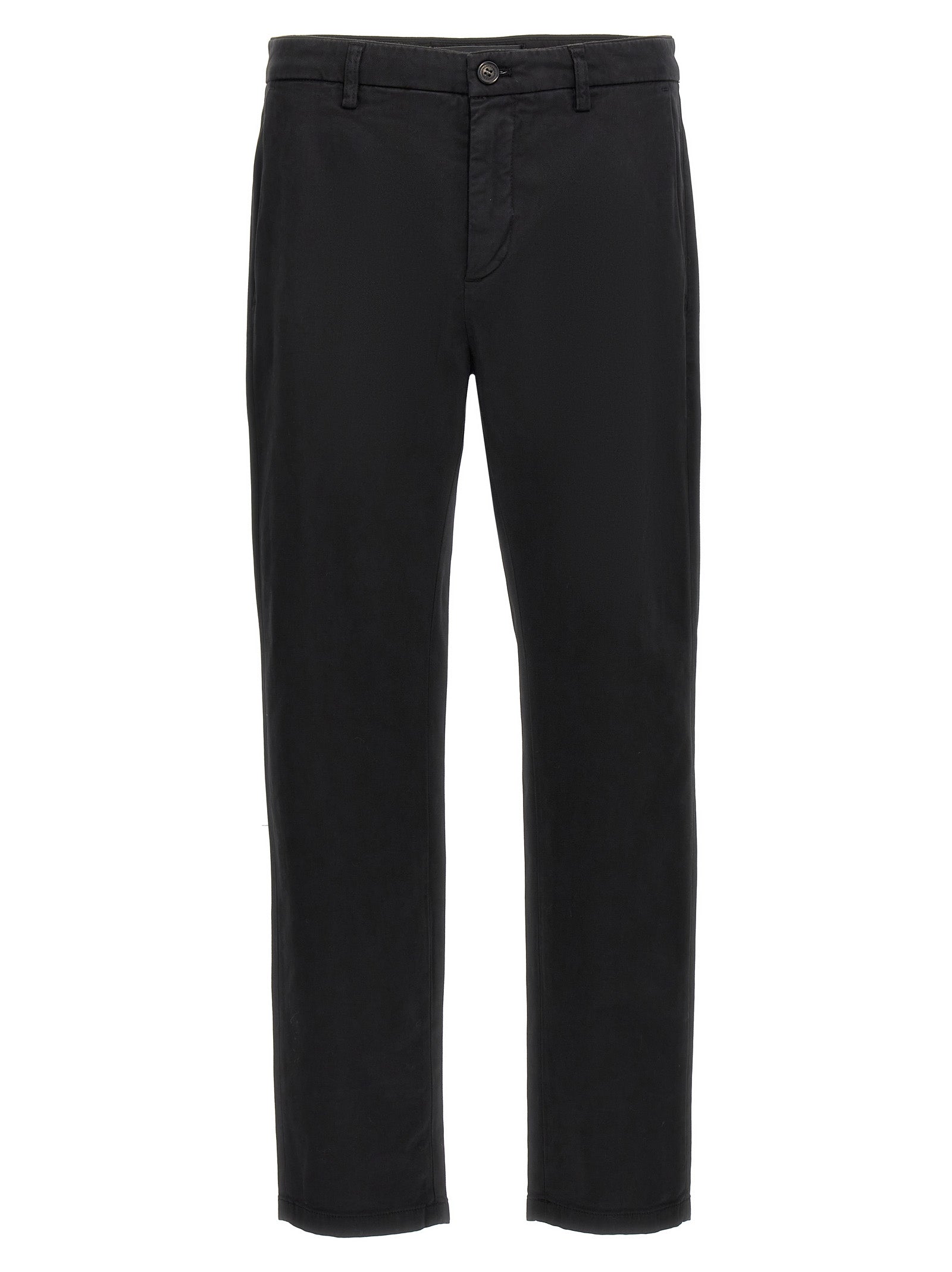 Black Cotton Casual Pants