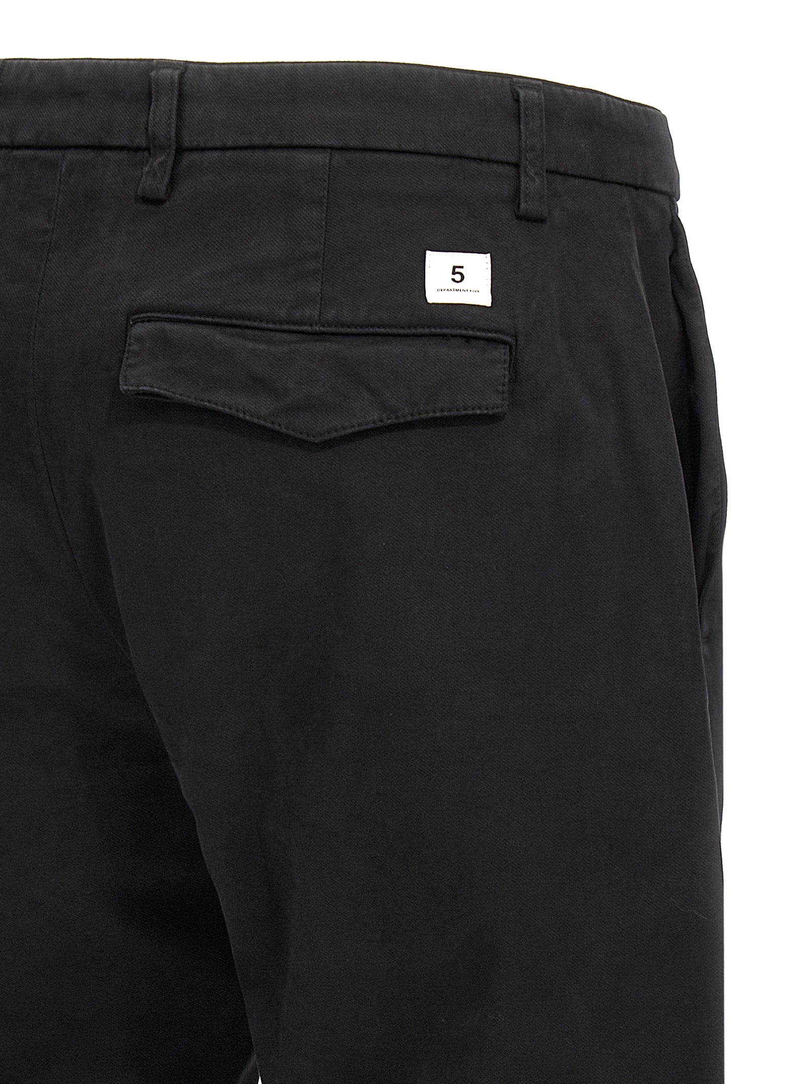 Black Cotton Casual Pants