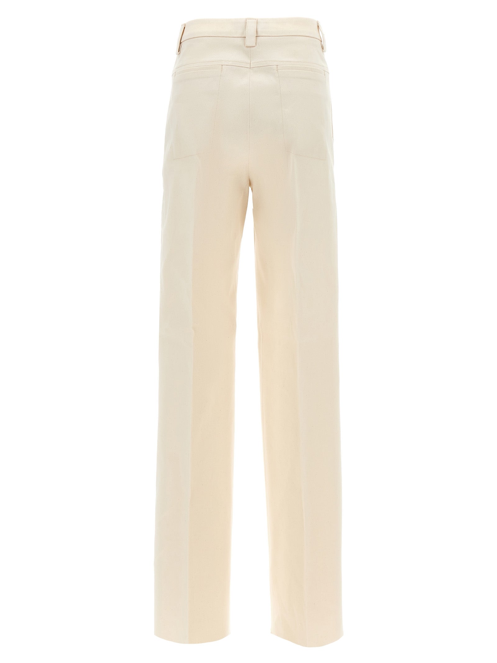 Beige Cotton Pants