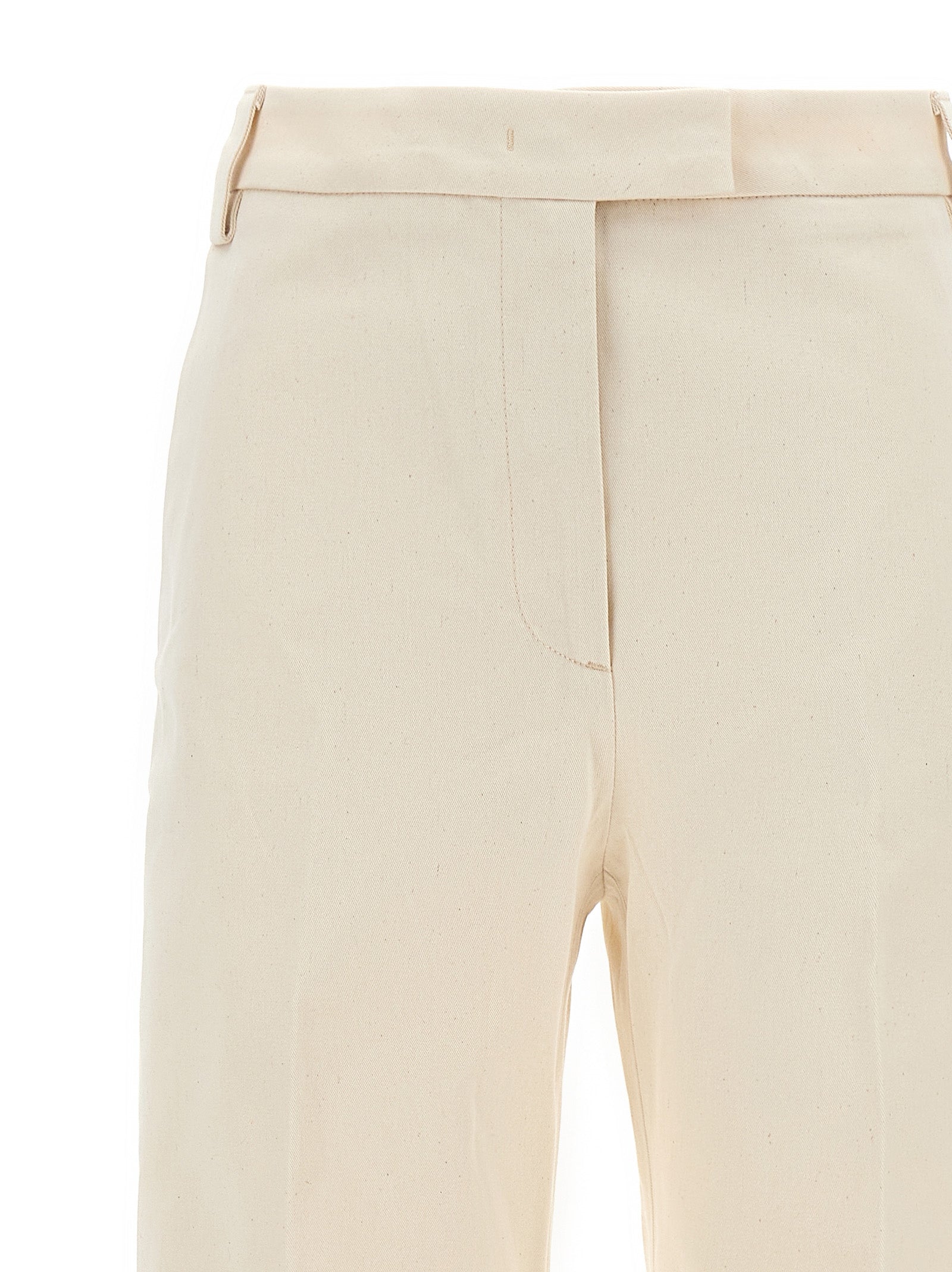 Beige Cotton Pants