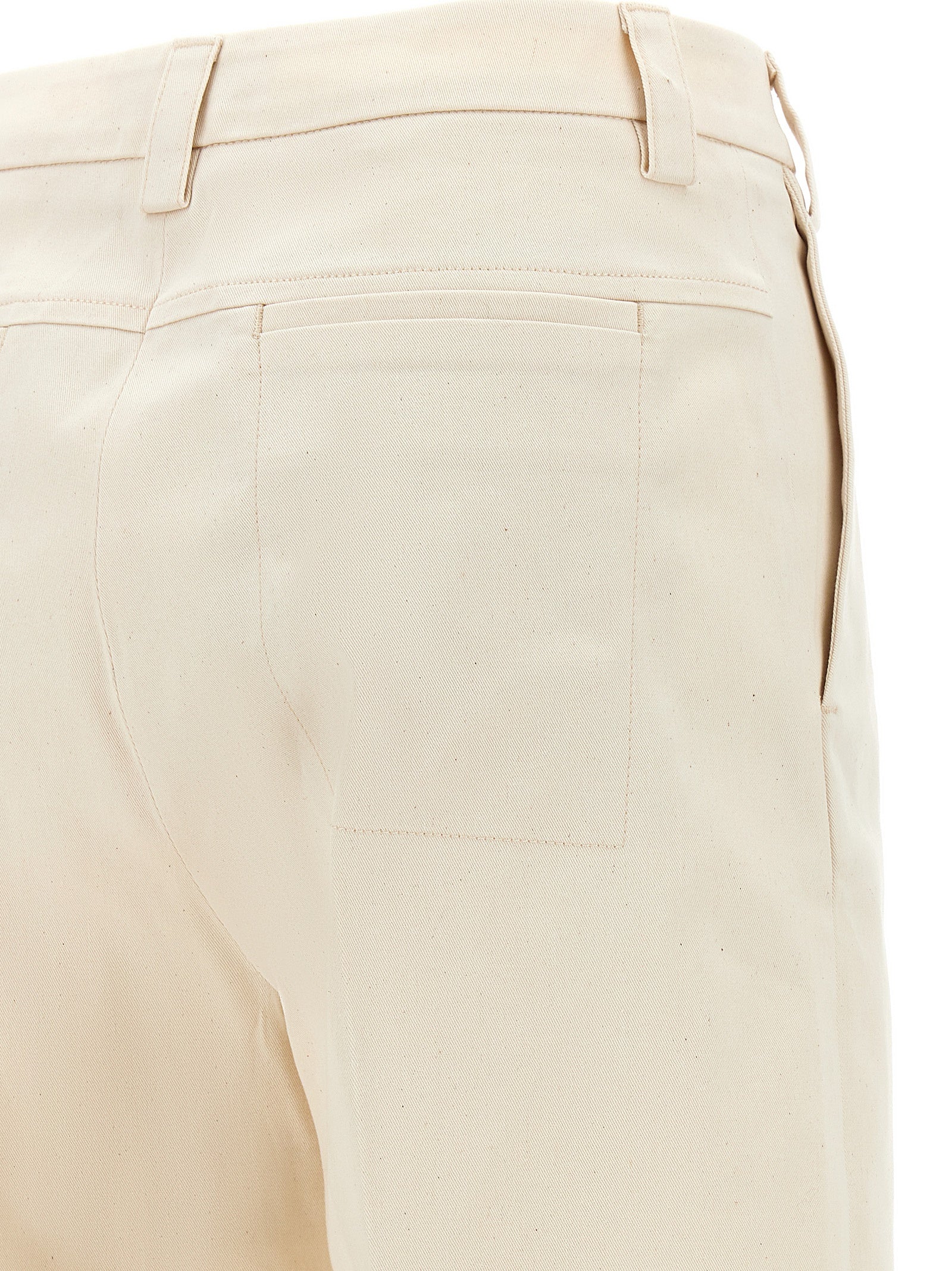 Beige Cotton Pants