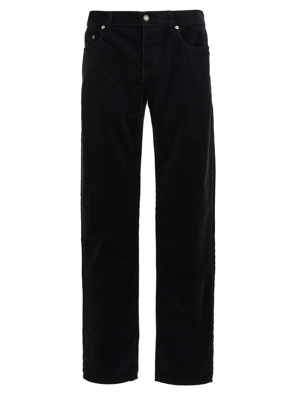 Black Cotton Casual Pants