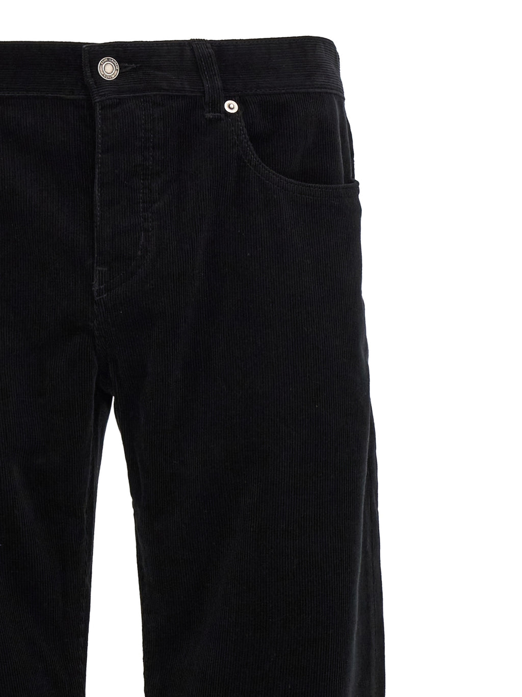 Black Cotton Casual Pants