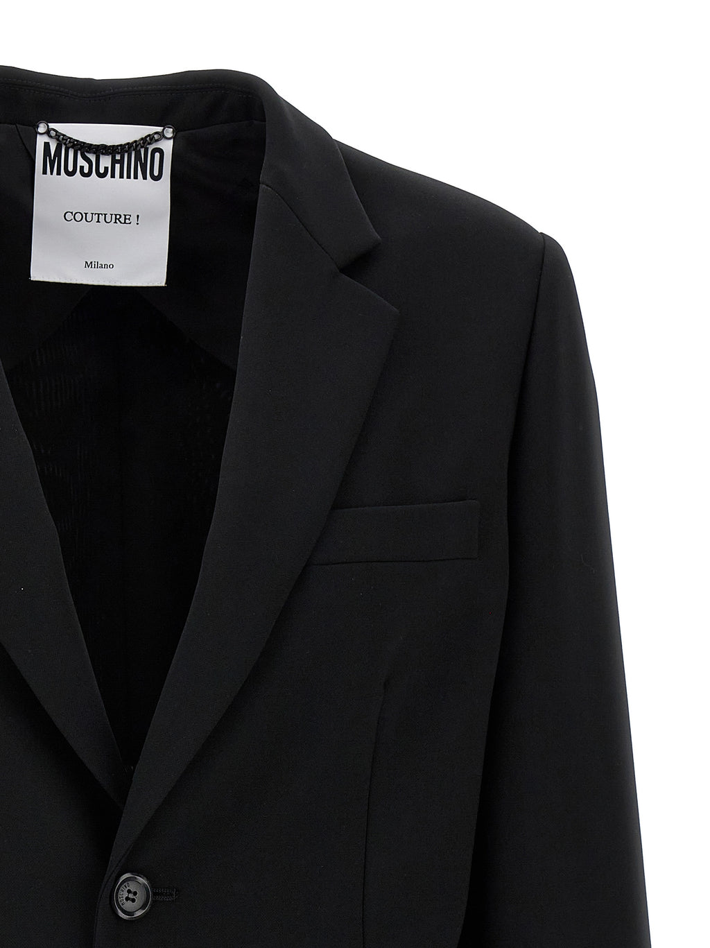 Black Polyester Blazer