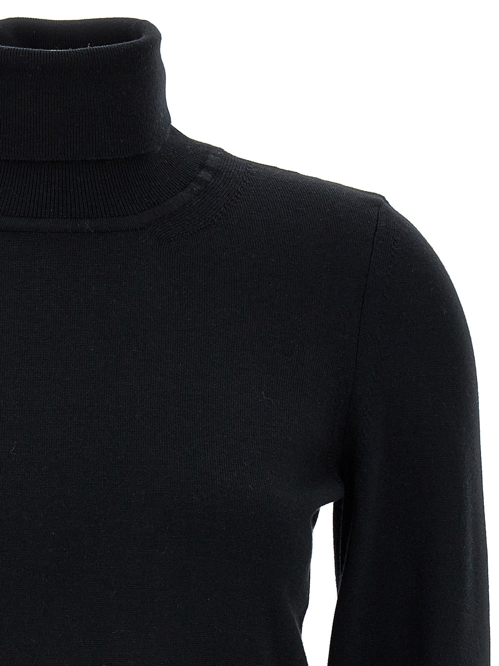 Black Merino Wool Cardigan