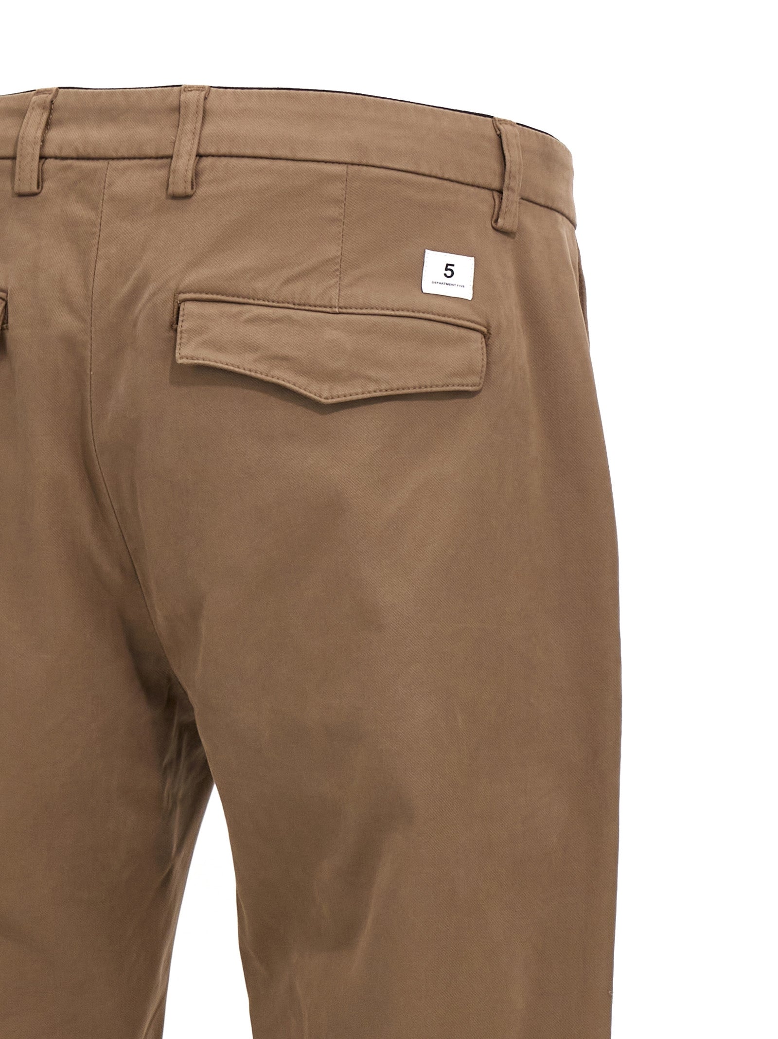 Brown Cotton Casual Pants