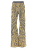 Multicolor Wool Flared Pants