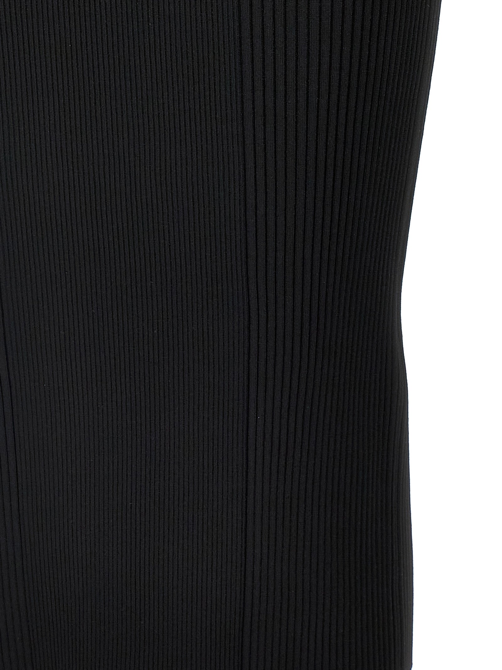Black Viscose Midi Dress