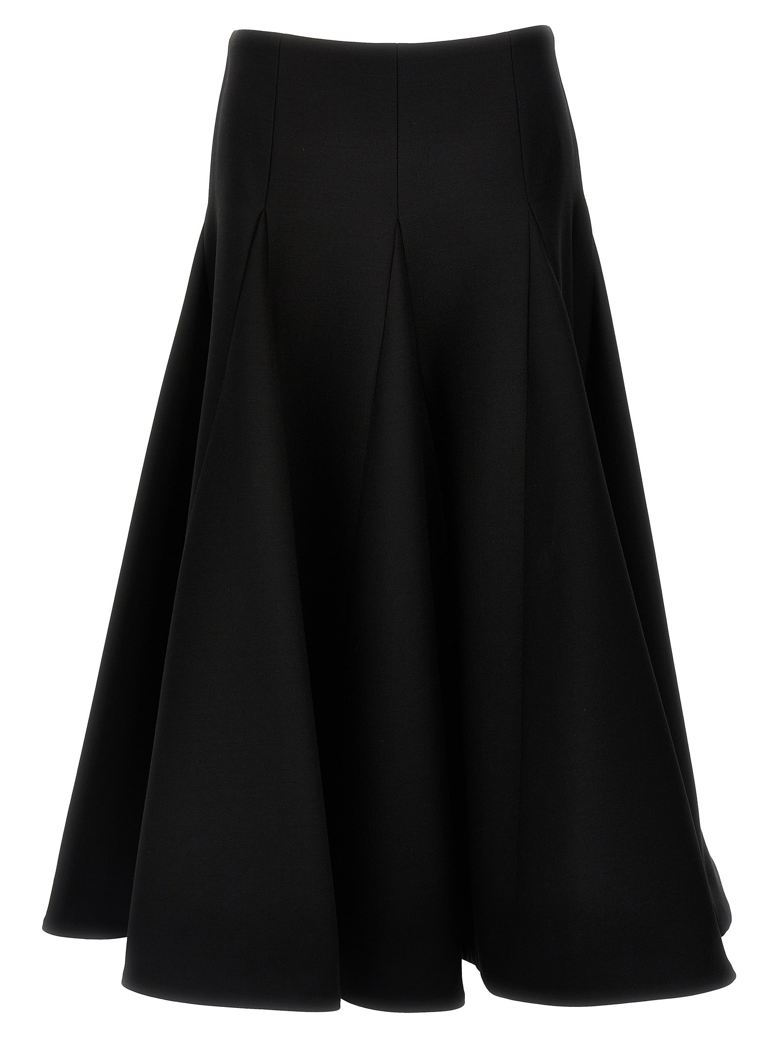 Black Virgin Wool Mini Skirt