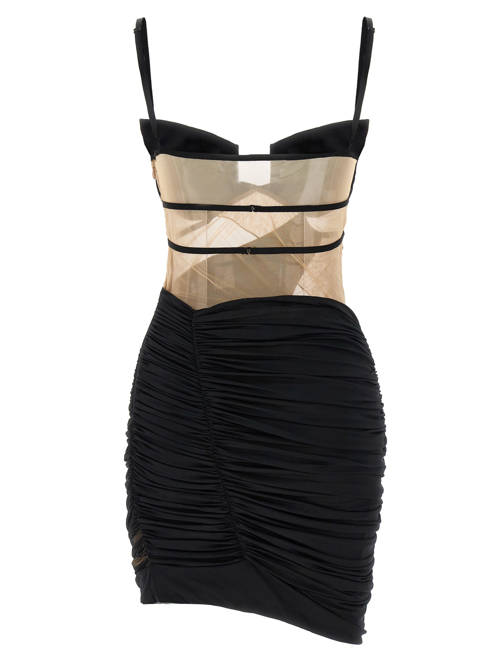 Black Viscose Short Dress