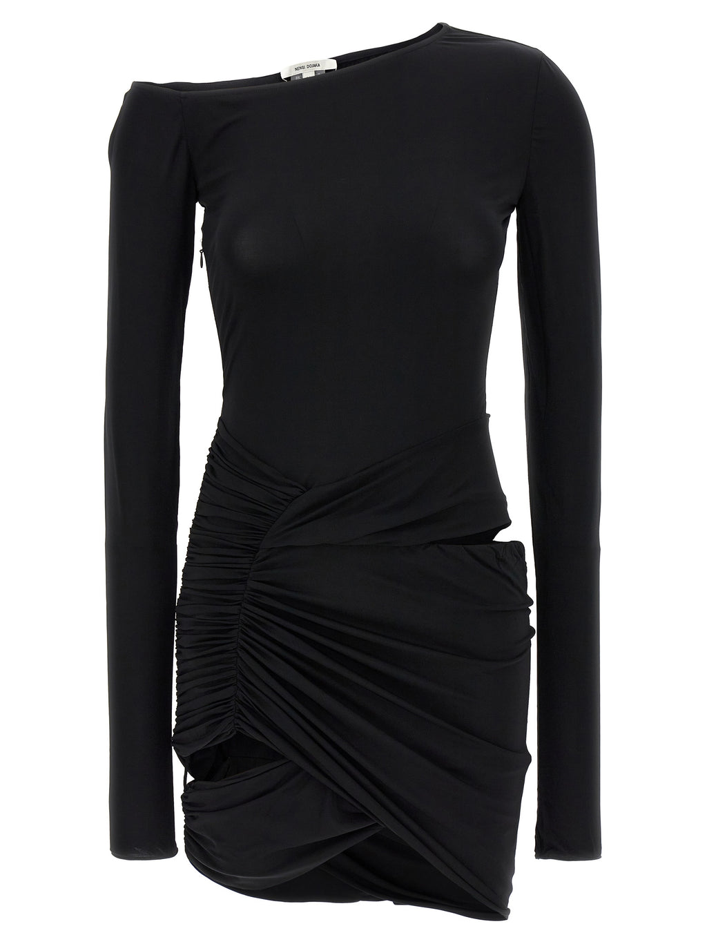 Black Viscose Mini Skirt