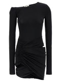 Black Viscose Mini Skirt