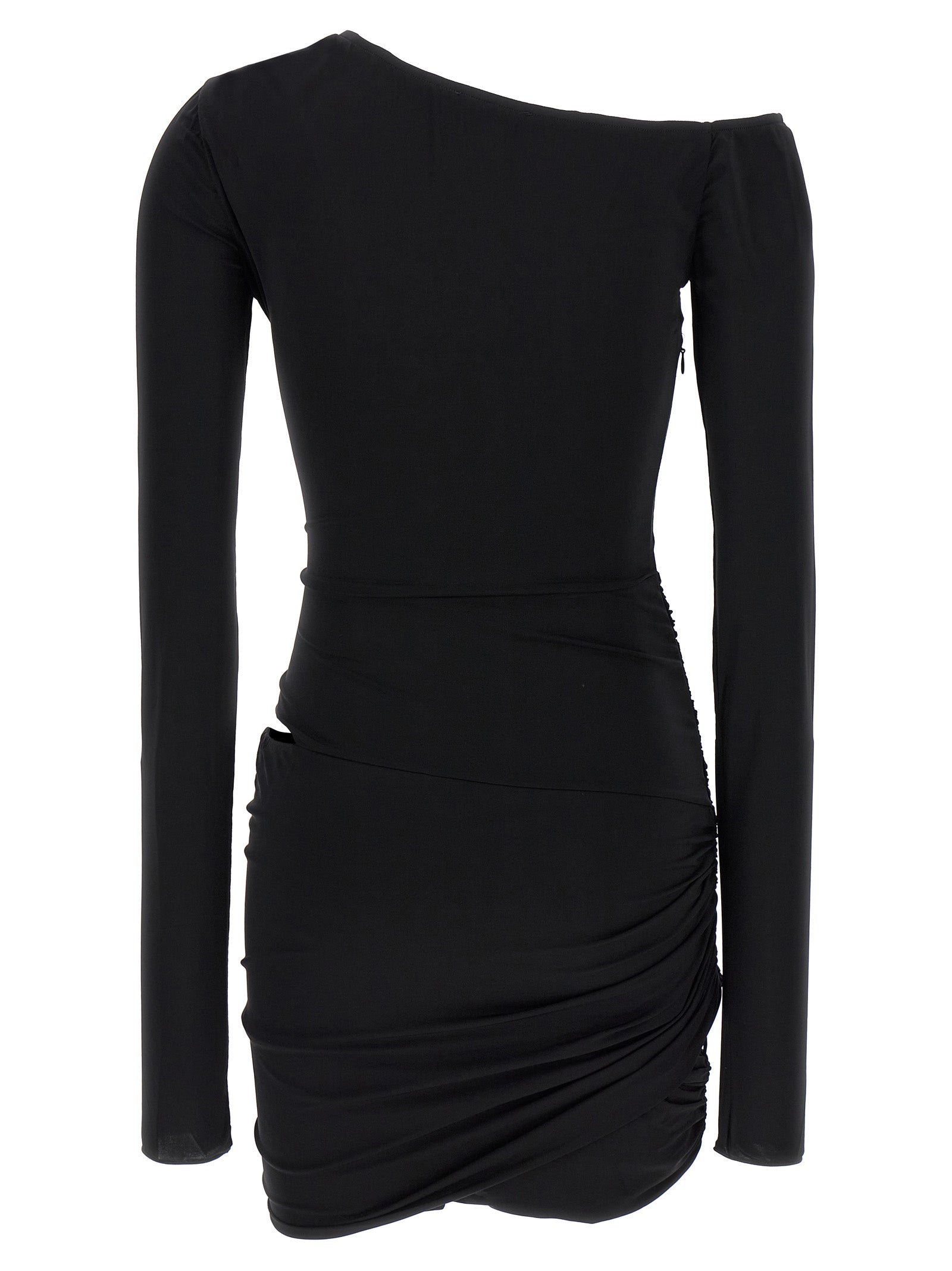 Black Viscose Mini Skirt