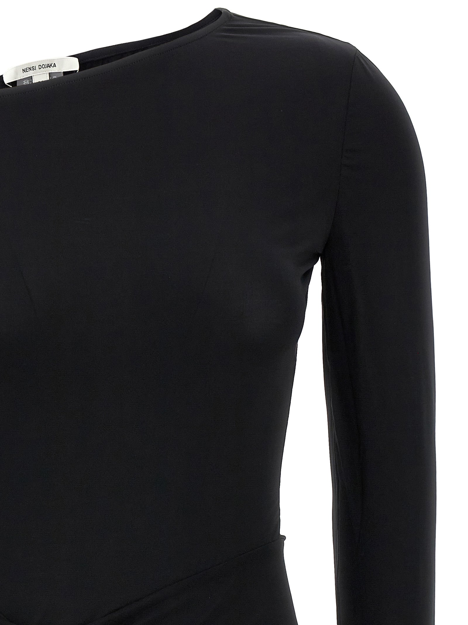 Black Viscose Mini Skirt