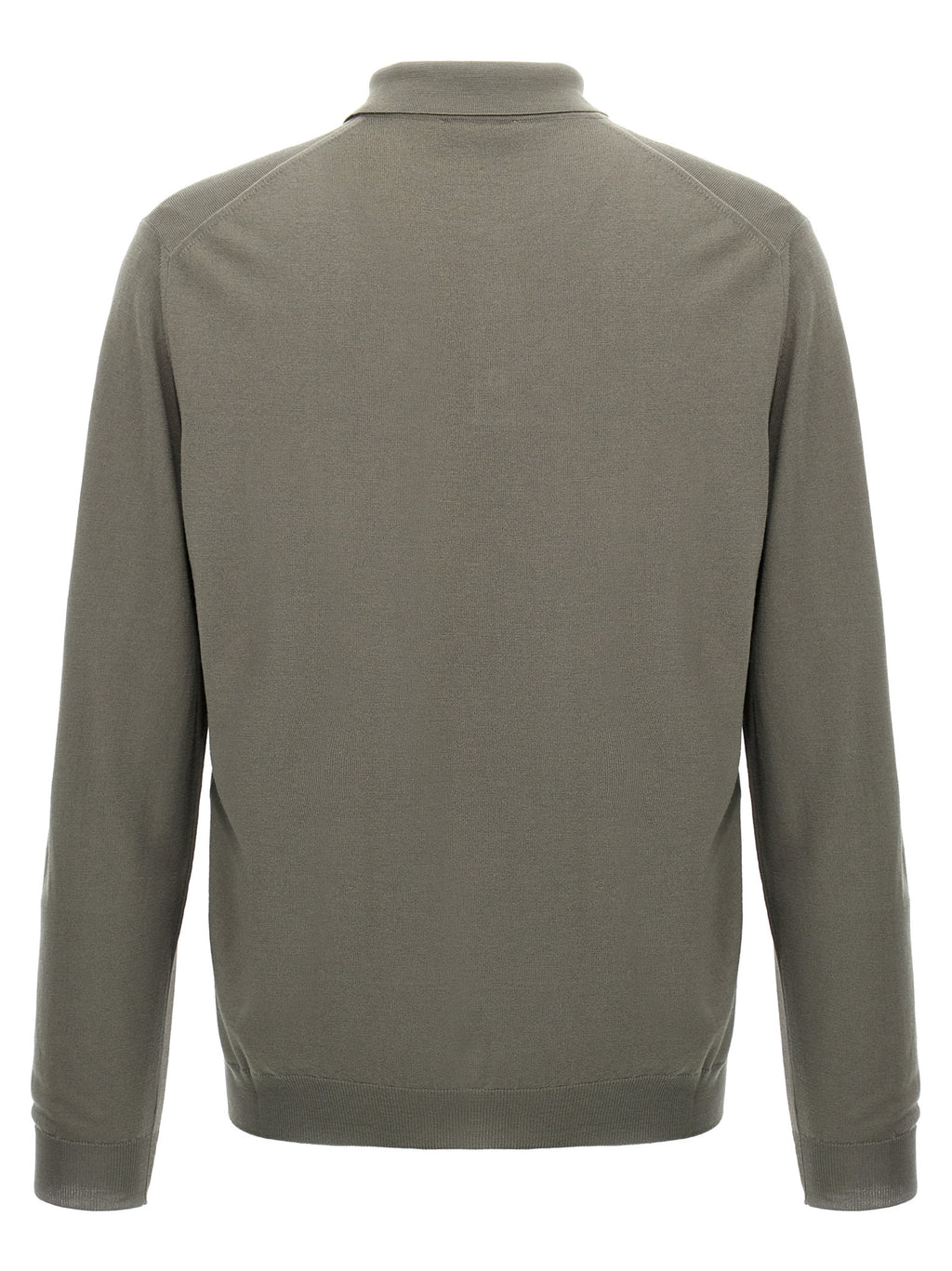Gray Virgin Wool Polo Shirt