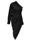 Black Cotton Short Dress