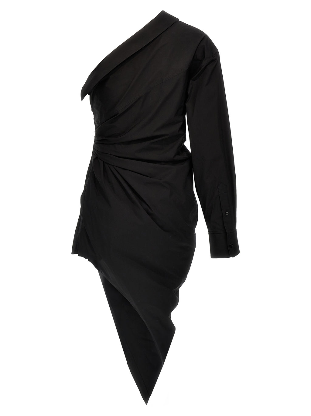 Black Cotton Short Dress