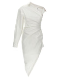 White Cotton Short Dress