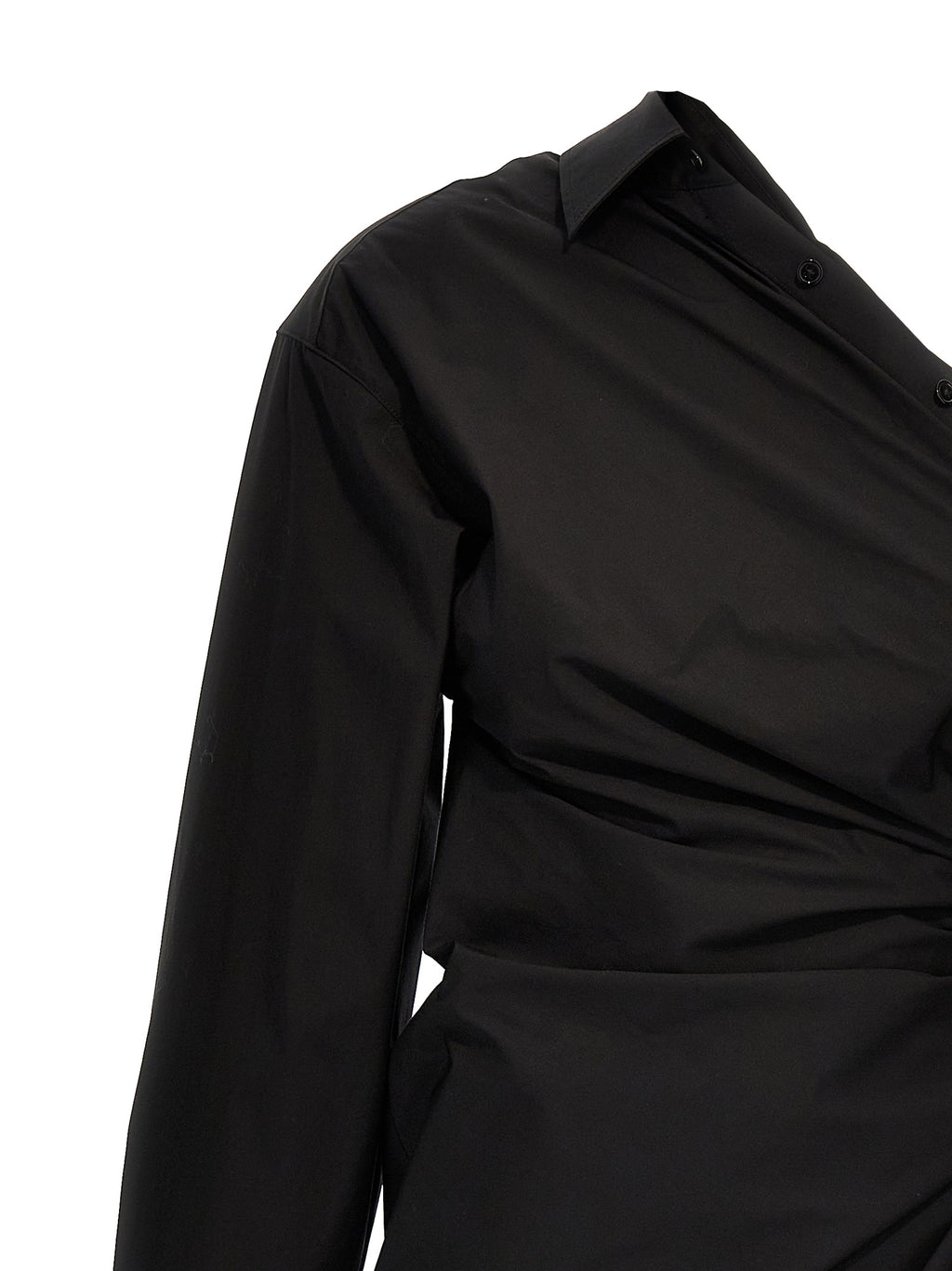 Black Cotton Short Dress