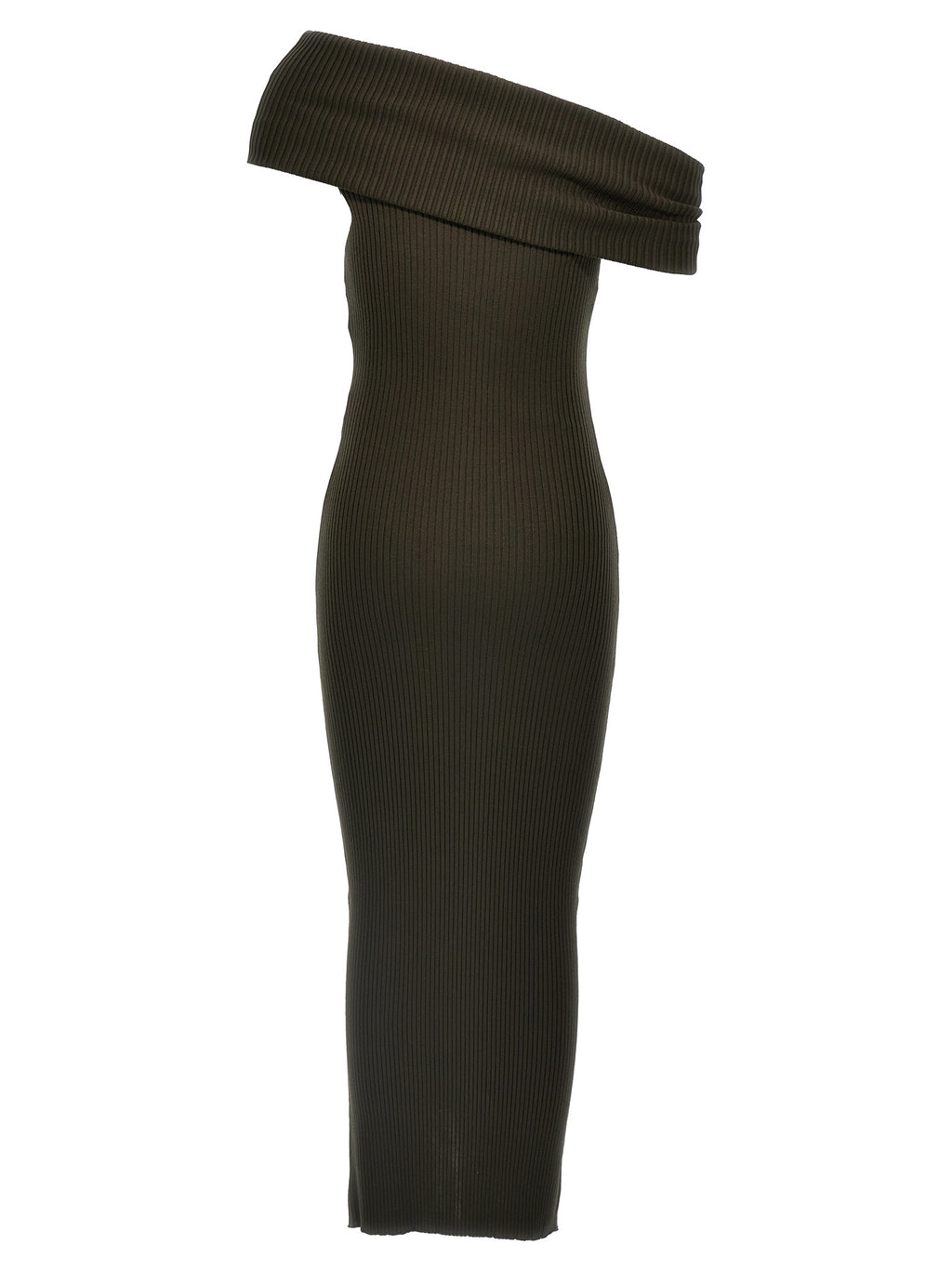 Brown Viscose Long Dress