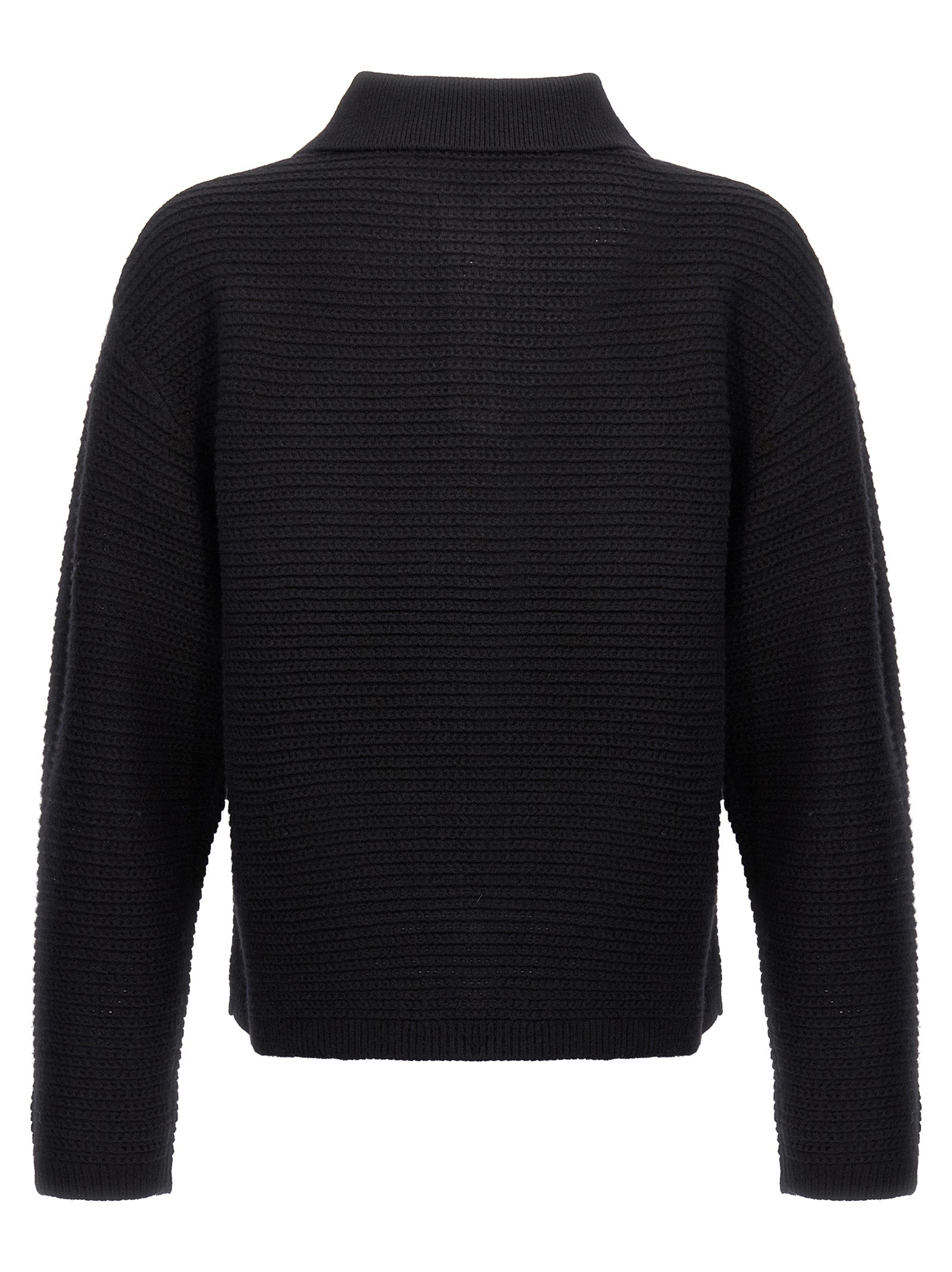 Black Wool Cardigan