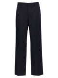 Blue Polyethylene Casual Pants