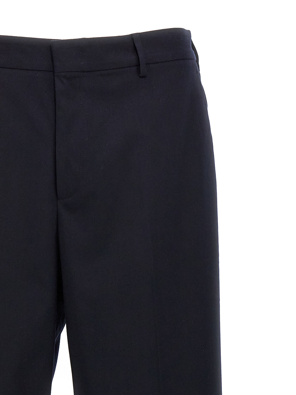 Blue Polyethylene Casual Pants