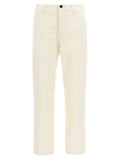 White Cotton Casual Pants