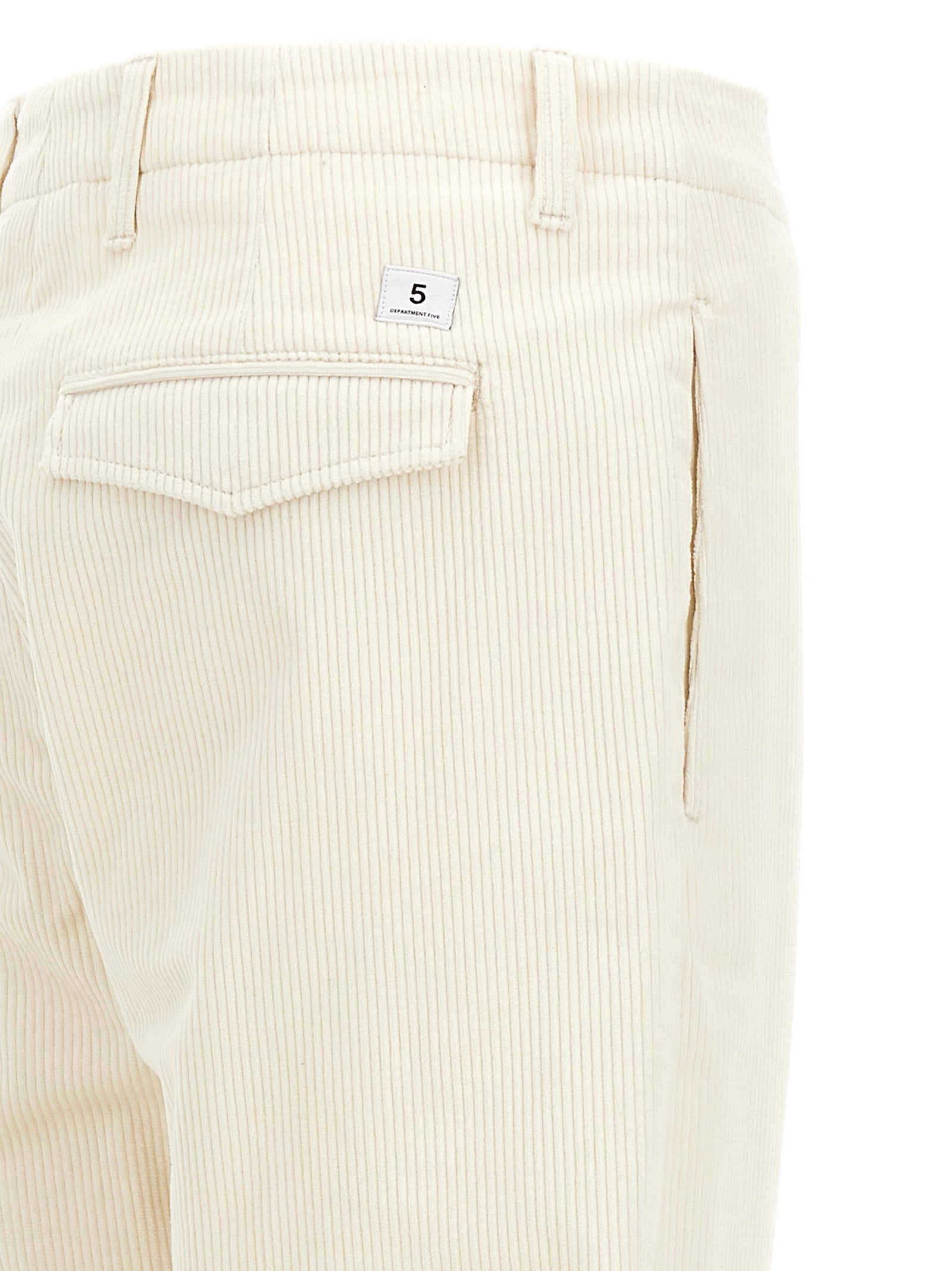 White Cotton Casual Pants
