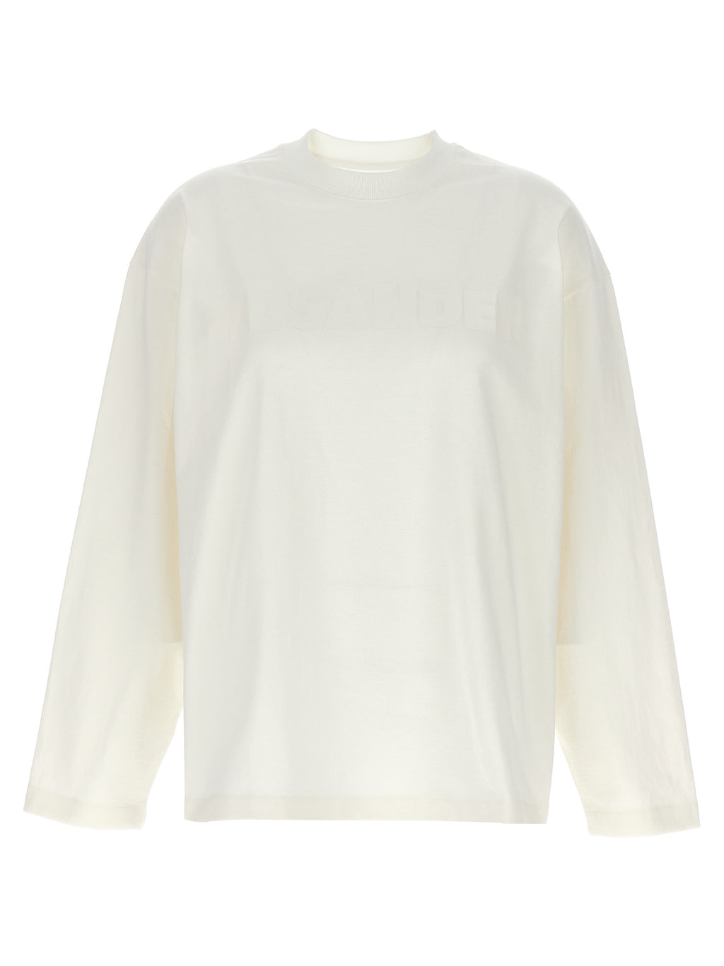 White Cotton Long Sleeve T-Shirt