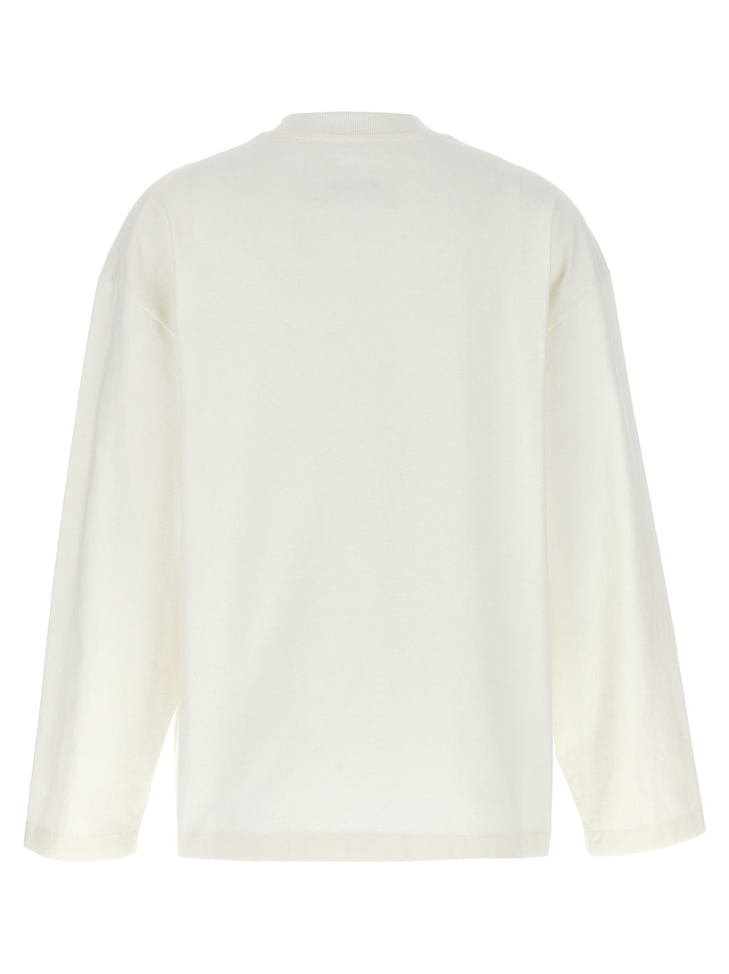 White Cotton Long Sleeve T-Shirt