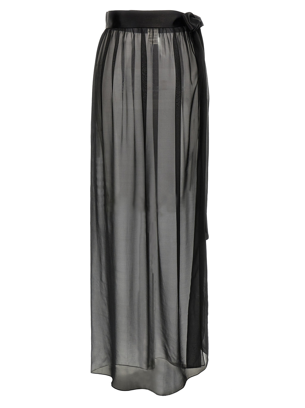 Black Silk Mini Skirt