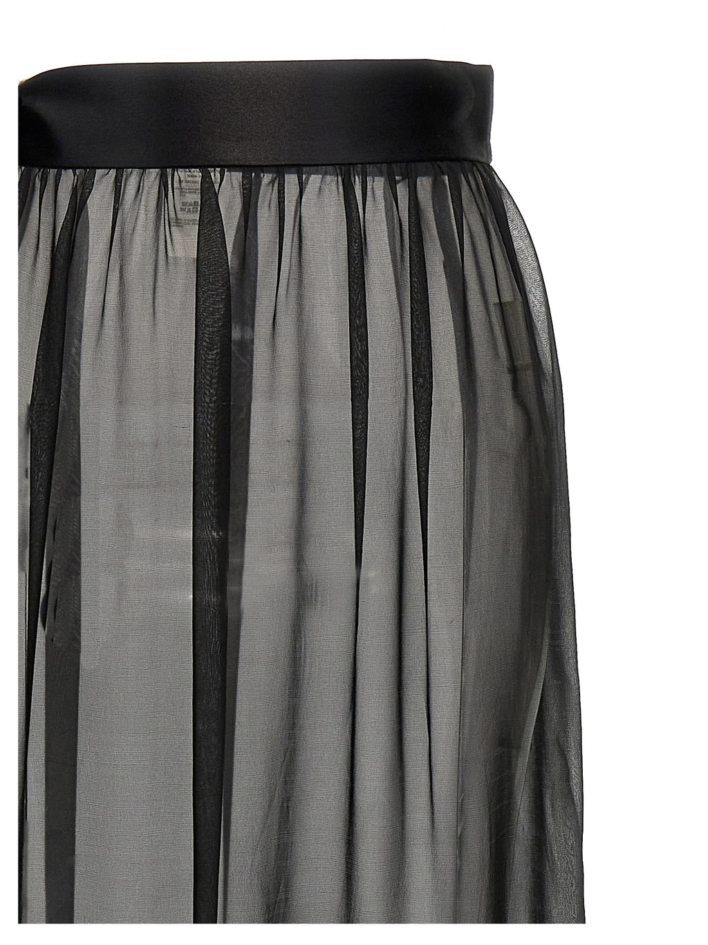 Black Silk Mini Skirt
