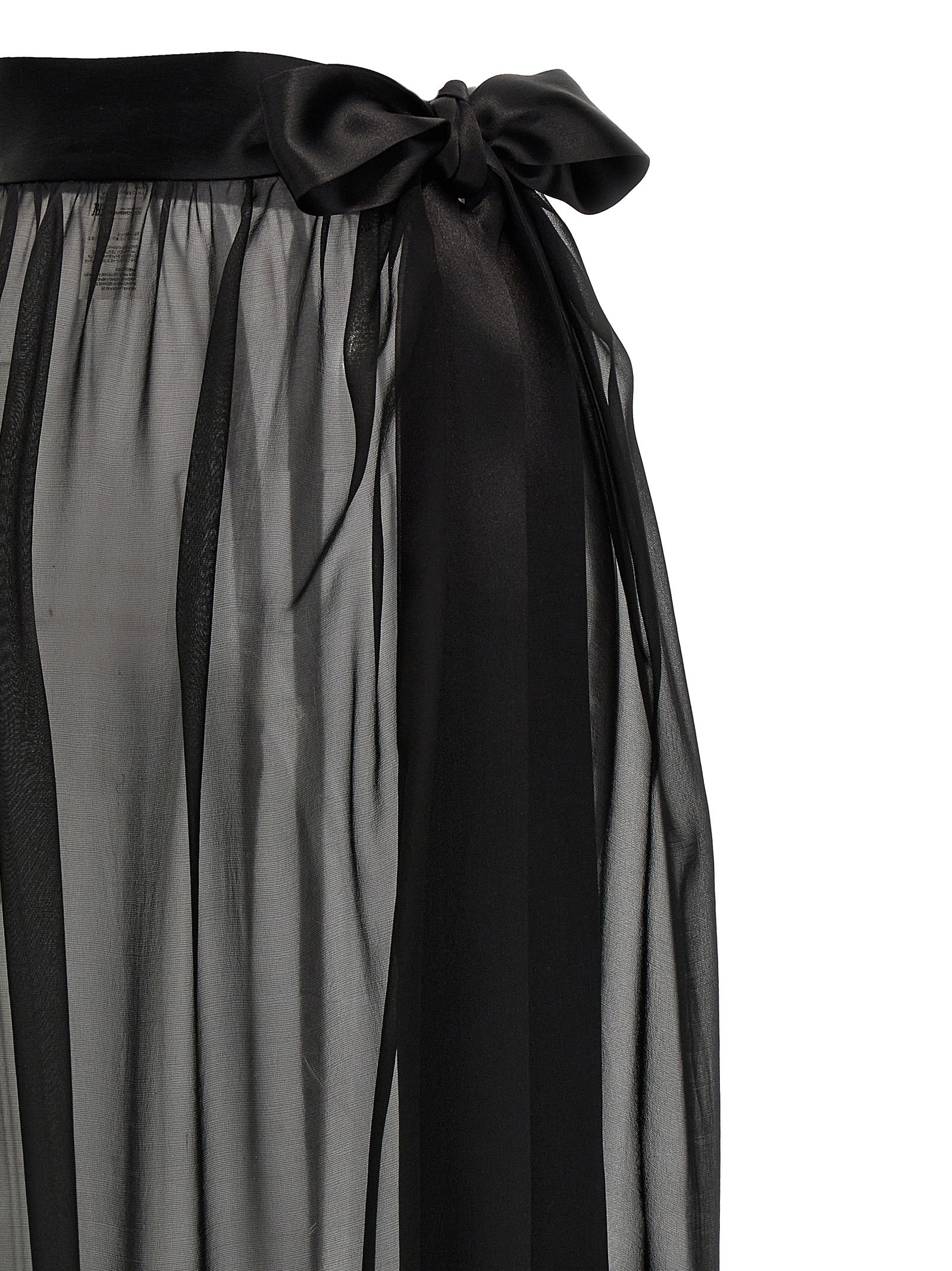 Black Silk Mini Skirt