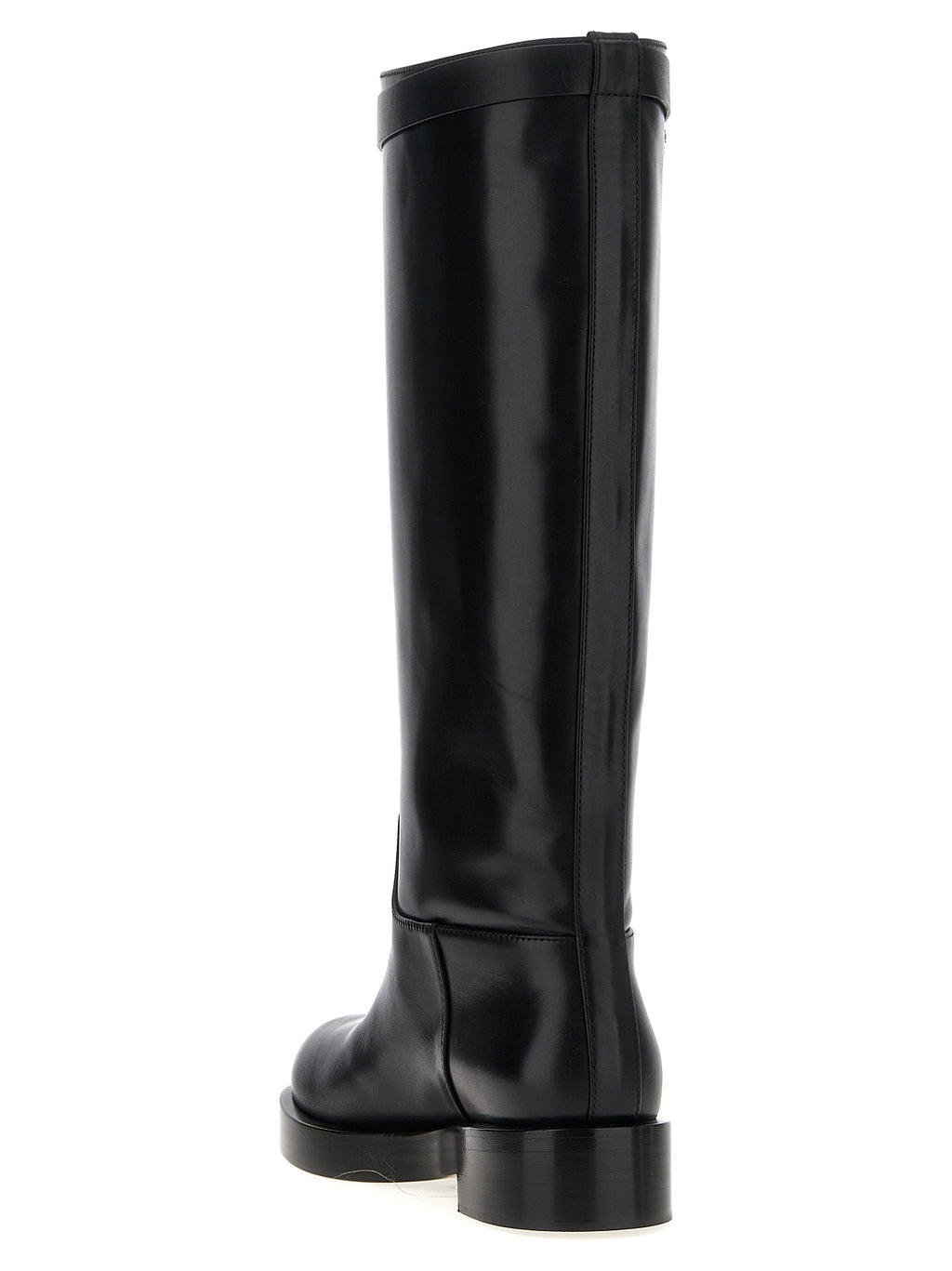 Black Calfskin Over The Knee