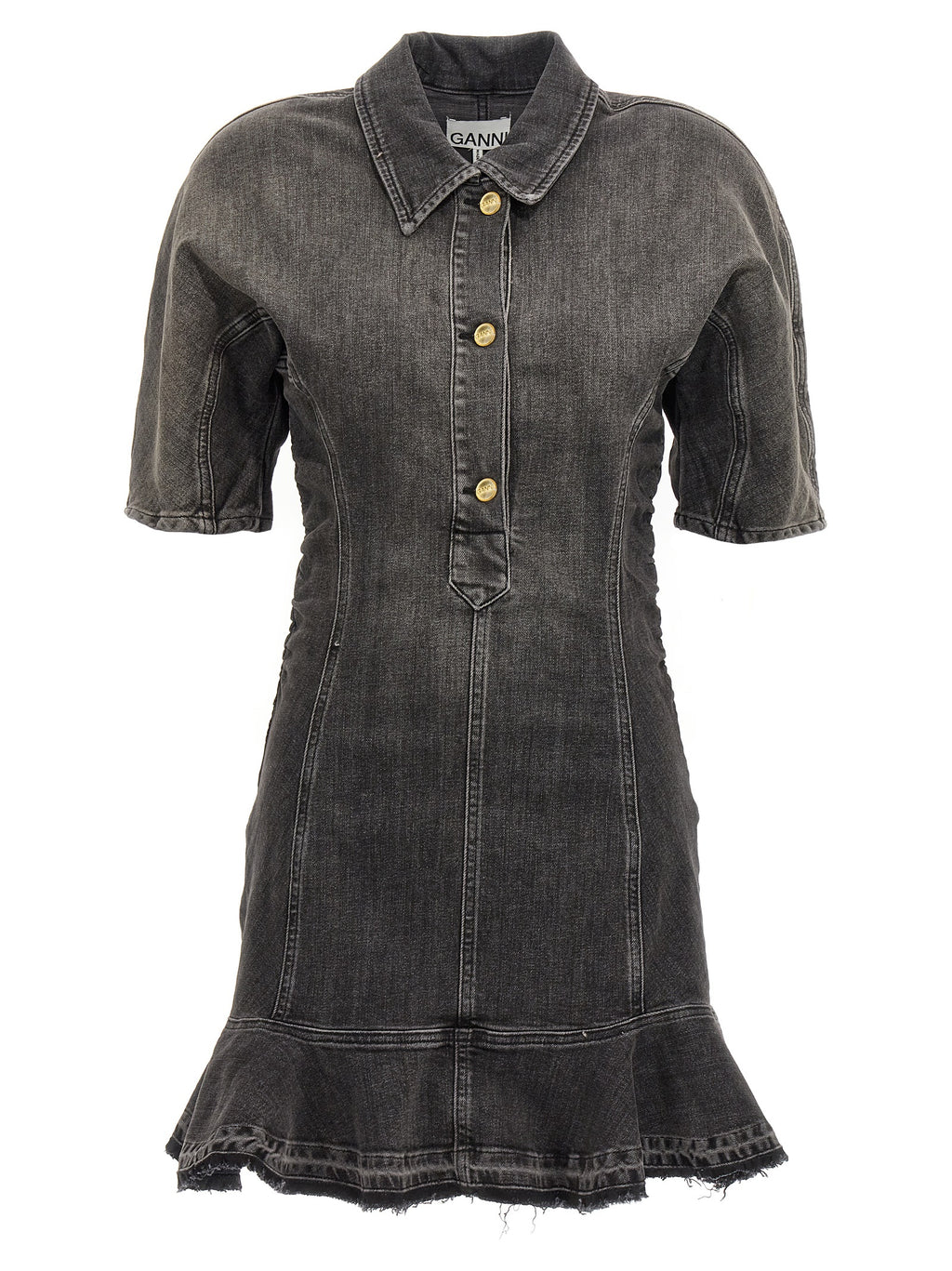 Black Cotton Short Dress